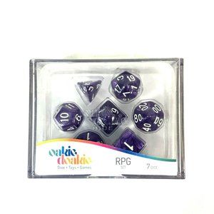 Oakie Doakie Dice Translucent Purple 7 Piece RPG Set